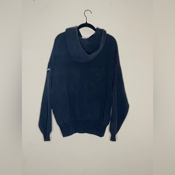 ALO Yoga Scholar Black Hoodie Sweatshirt - Picture 2 of 5